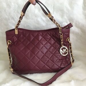 Michael Kors burgundy handbag